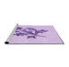 Sideview of Machine Washable Transitional Purple Rug, wshpat919pur