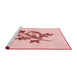 Sideview of Machine Washable Transitional Light Rose Pink Rug, wshpat919rd