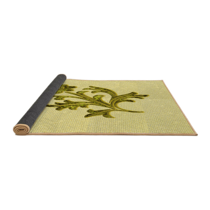 Thickness of Patterned Sun Yellow Rug, pat919yw