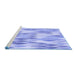 Sideview of Machine Washable Transitional Light Slate Blue Rug, wshpat92blu