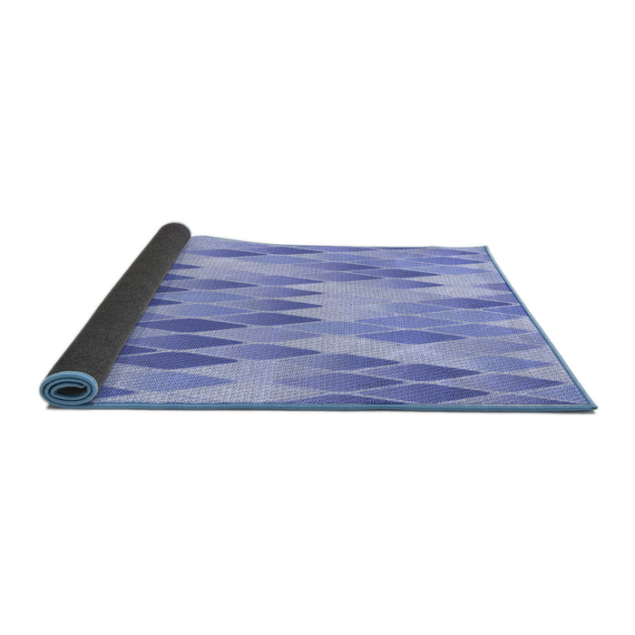 Thickness of Patterned Light Slate Blue Rug, pat92blu