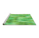 Sideview of Machine Washable Transitional Emerald Green Rug, wshpat92grn