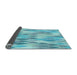 Thickness of Patterned Macaw Blue Green Rug, pat92lblu