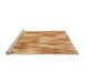 Sideview of Machine Washable Transitional Yellow Orange Rug, wshpat92org