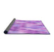 Thickness of Patterned Pastel Purple Pink Rug, pat92pur