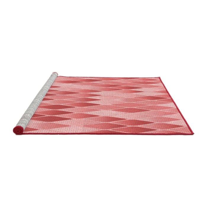 Sideview of Machine Washable Transitional Pastel Pink Rug, wshpat92rd