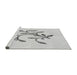 Sideview of Machine Washable Transitional Platinum Gray Rug, wshpat920gry