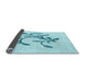 Thickness of Patterned Electric Blue Rug, pat920lblu