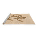 Sideview of Machine Washable Transitional Brown Sand Brown Rug, wshpat920org