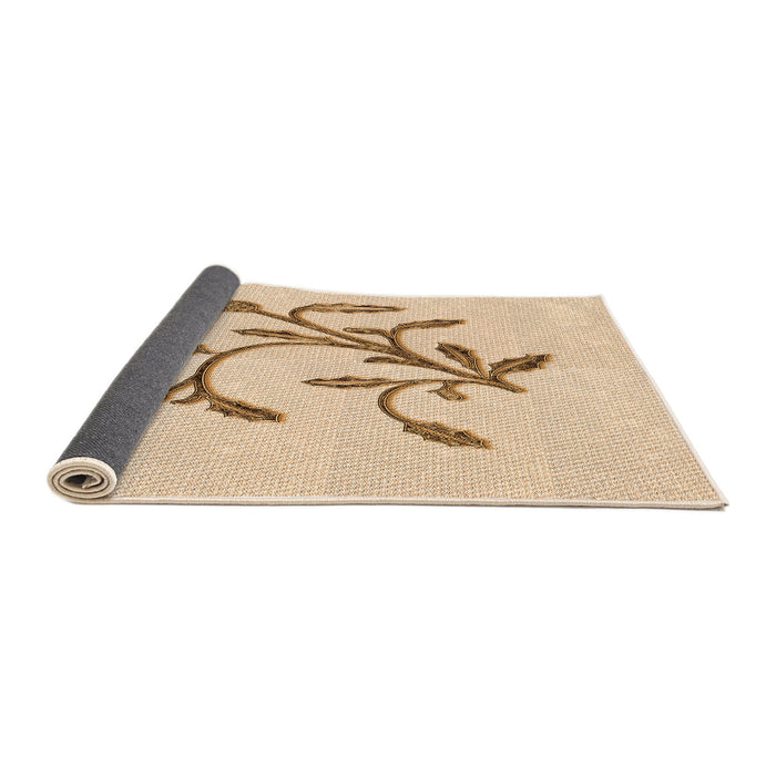 Thickness of Patterned Brown Sand Brown Rug, pat920org