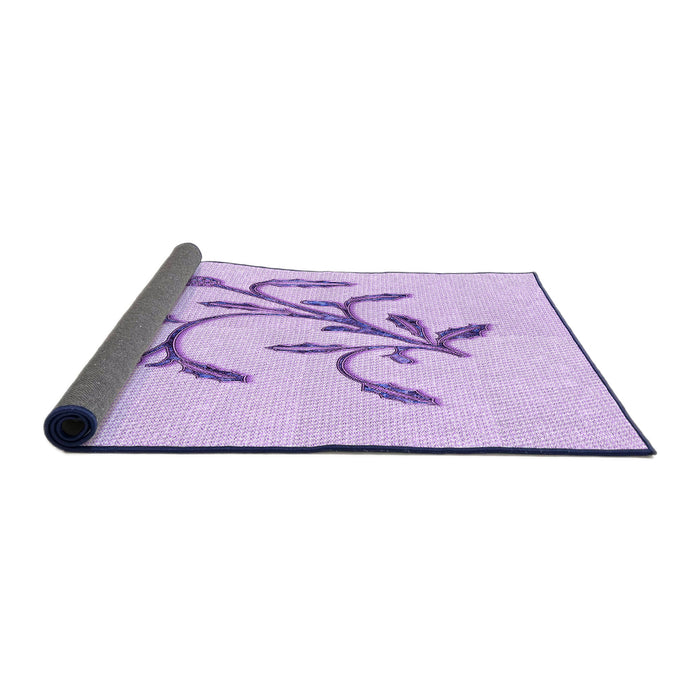 Thickness of Patterned Purple Rug, pat920pur
