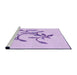 Sideview of Machine Washable Transitional Purple Rug, wshpat920pur