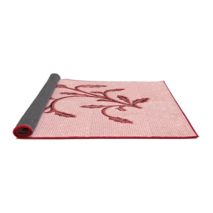 Thickness of Patterned Pink Rug, pat920rd