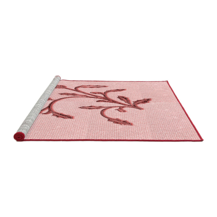 Sideview of Machine Washable Transitional Pink Rug, wshpat920rd