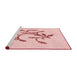 Sideview of Machine Washable Transitional Pink Rug, wshpat920rd