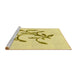 Sideview of Machine Washable Transitional Sun Yellow Rug, wshpat920yw