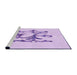 Sideview of Machine Washable Transitional Purple Rug, wshpat921pur