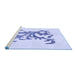 Sideview of Machine Washable Transitional Lavender Blue Rug, wshpat922blu