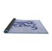 Thickness of Patterned Lavender Blue Rug, pat922blu