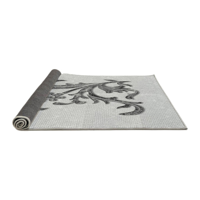 Thickness of Patterned Platinum Gray Rug, pat922gry