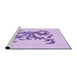 Sideview of Machine Washable Transitional Purple Rug, wshpat922pur