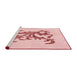 Sideview of Machine Washable Transitional Light Rose Pink Rug, wshpat922rd