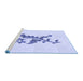 Sideview of Machine Washable Transitional Lavender Blue Rug, wshpat923blu