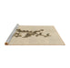 Sideview of Machine Washable Transitional Moccasin Beige Rug, wshpat923brn