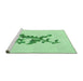 Sideview of Machine Washable Transitional Mint Green Rug, wshpat923grn