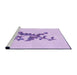 Sideview of Machine Washable Transitional Purple Rug, wshpat923pur