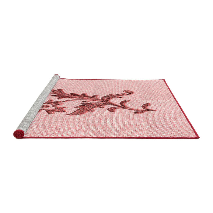 Sideview of Machine Washable Transitional Pink Rug, wshpat923rd