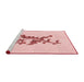 Sideview of Machine Washable Transitional Pink Rug, wshpat923rd