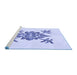 Sideview of Machine Washable Transitional Lavender Blue Rug, wshpat924blu