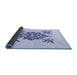 Thickness of Patterned Lavender Blue Rug, pat924blu