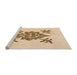 Sideview of Machine Washable Transitional Bronze Brown Rug, wshpat924org