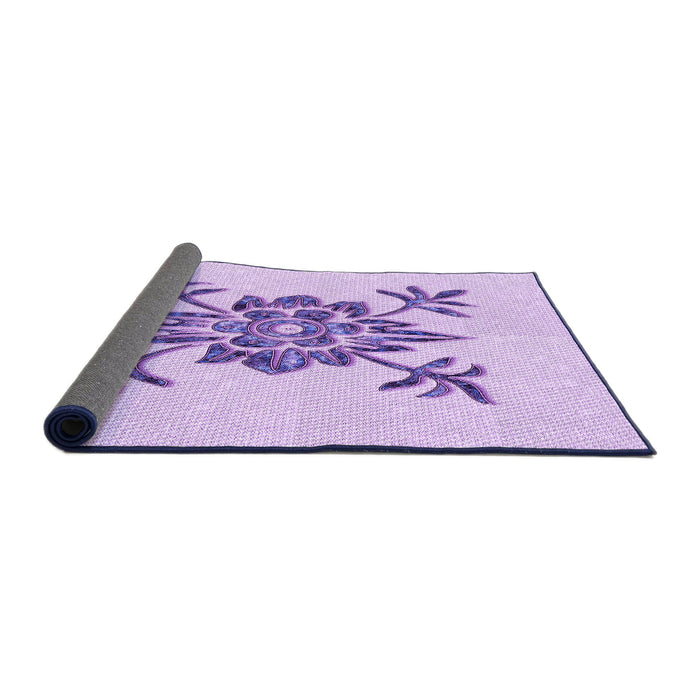 Thickness of Patterned Purple Rug, pat924pur