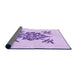 Thickness of Patterned Purple Rug, pat924pur