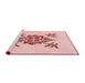 Sideview of Machine Washable Transitional Light Rose Pink Rug, wshpat924rd