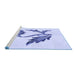 Sideview of Machine Washable Transitional Lavender Blue Rug, wshpat925blu