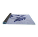 Thickness of Patterned Lavender Blue Rug, pat925blu