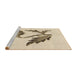Sideview of Machine Washable Transitional Wheat Beige Rug, wshpat925brn