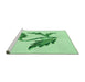 Sideview of Machine Washable Transitional Mint Green Rug, wshpat925grn