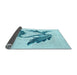 Thickness of Patterned Electric Blue Rug, pat925lblu