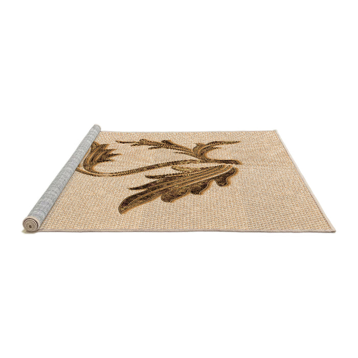 Sideview of Machine Washable Transitional Bronze Brown Rug, wshpat925org