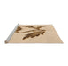 Sideview of Machine Washable Transitional Bronze Brown Rug, wshpat925org