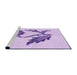 Sideview of Machine Washable Transitional Purple Rug, wshpat925pur