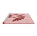Sideview of Machine Washable Transitional Light Rose Pink Rug, wshpat925rd