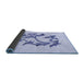 Thickness of Patterned Lavender Blue Rug, pat926blu
