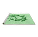 Sideview of Machine Washable Transitional Mint Green Rug, wshpat926grn