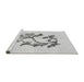 Sideview of Machine Washable Transitional Platinum Gray Rug, wshpat926gry